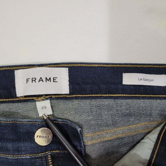 Frame Denim Garcon Relaxed Boyfriend Distressed Jean, Caribou Dark - Picture 12 of 14